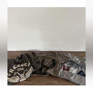CHASER Graphic Tees LOT OF 3 Size Small American USA FLAG WOODSTOCK